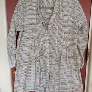 Rock Flower Paper Tunic Blouse - Size M